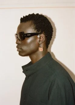 Nanushka Carmel - Bio-Plastic Rectangle-Frame Sunglasses - Black -Nanushka Fashion Store 12200030 OK2 Custom c6991176 3685 45d7 8f75 82c9da321e62