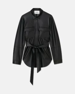 Nanushka Artha - Okobor™ Alt-Leather Shirt - Black 7 Nanushka Artha - Okobor™ Alt-Leather Shirt - Black -Nanushka Fashion Store ARTHA BLACK VEGAN LEATHER 01 dfb4c7e8 f465 4ac4 9183 1cc9246b519f