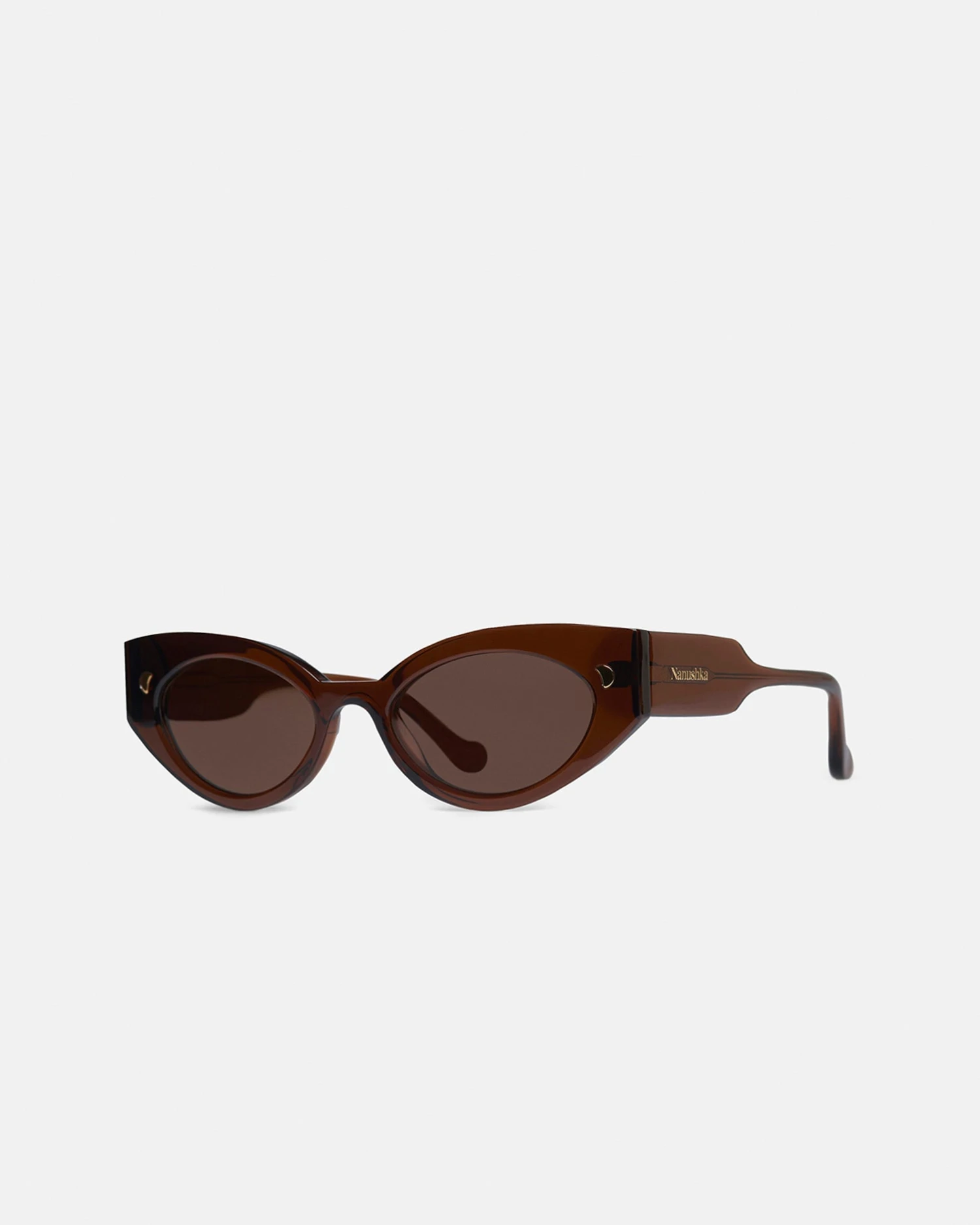 Nanushka Azalea - Bio-Plastic Cat-Eye Sunglasses - Brown 2 Nanushka Azalea - Bio-Plastic Cat-Eye Sunglasses - Brown - Image 2