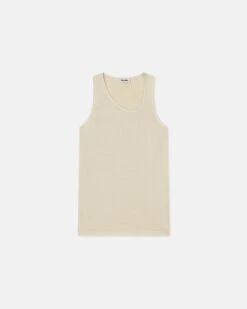 Nanushka Aziz - Organically Grown Cotton Tank Top - Shell 9 Nanushka Aziz - Organically Grown Cotton Tank Top - Shell -Nanushka Fashion Store AZIZ SHELL ORGANIC JERSEY 01