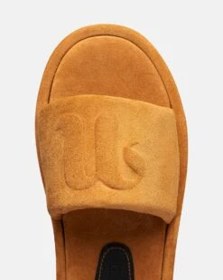 Nanushka Berrington - Logo Slides - Mustard -Nanushka Fashion Store BERRINGTON MUSTARD SUEDE 04 751f28fb 7e75 4bc1 ac4f 296375e7f574