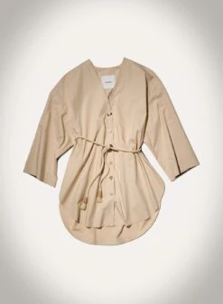 Nanushka Nani - Light Poplin Top - Beige