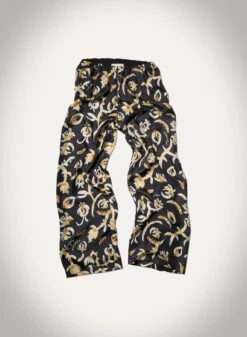 Nanushka Brenda - Printed Silk Twill Pants - Black Floral