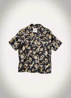 Nanushka Bodil - Printed Silk Twill Shirt - Black Floral