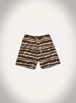 Nanushka Doxxi - Printed Cotton Voile Shorts - Tie Dye Stripe