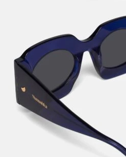 Nanushka Cathi - Bio-Plastic Square-Frame Sunglasses - Navy -Nanushka Fashion Store CATHI NAVY BIOPLASTIC 03