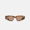 Nanushka Crista - Bio-Plastic D-Frame Sunglasses - Dark Amber