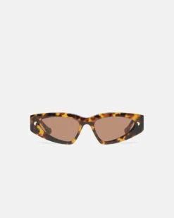 Nanushka Crista - Bio-Plastic D-Frame Sunglasses - Dark Amber