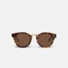 Nanushka Duy - Bio-Plastic Round-Frame Sunglasses - Dark Amber