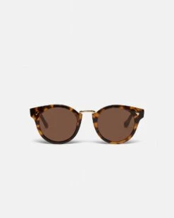 Nanushka Duy - Bio-Plastic Round-Frame Sunglasses - Dark Amber
