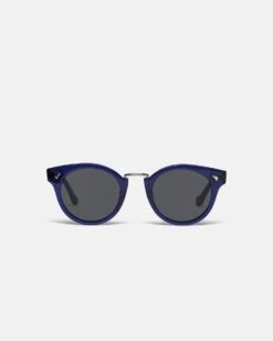 Nanushka Duy - Bio-Plastic Round-Frame Sunglasses - Navy