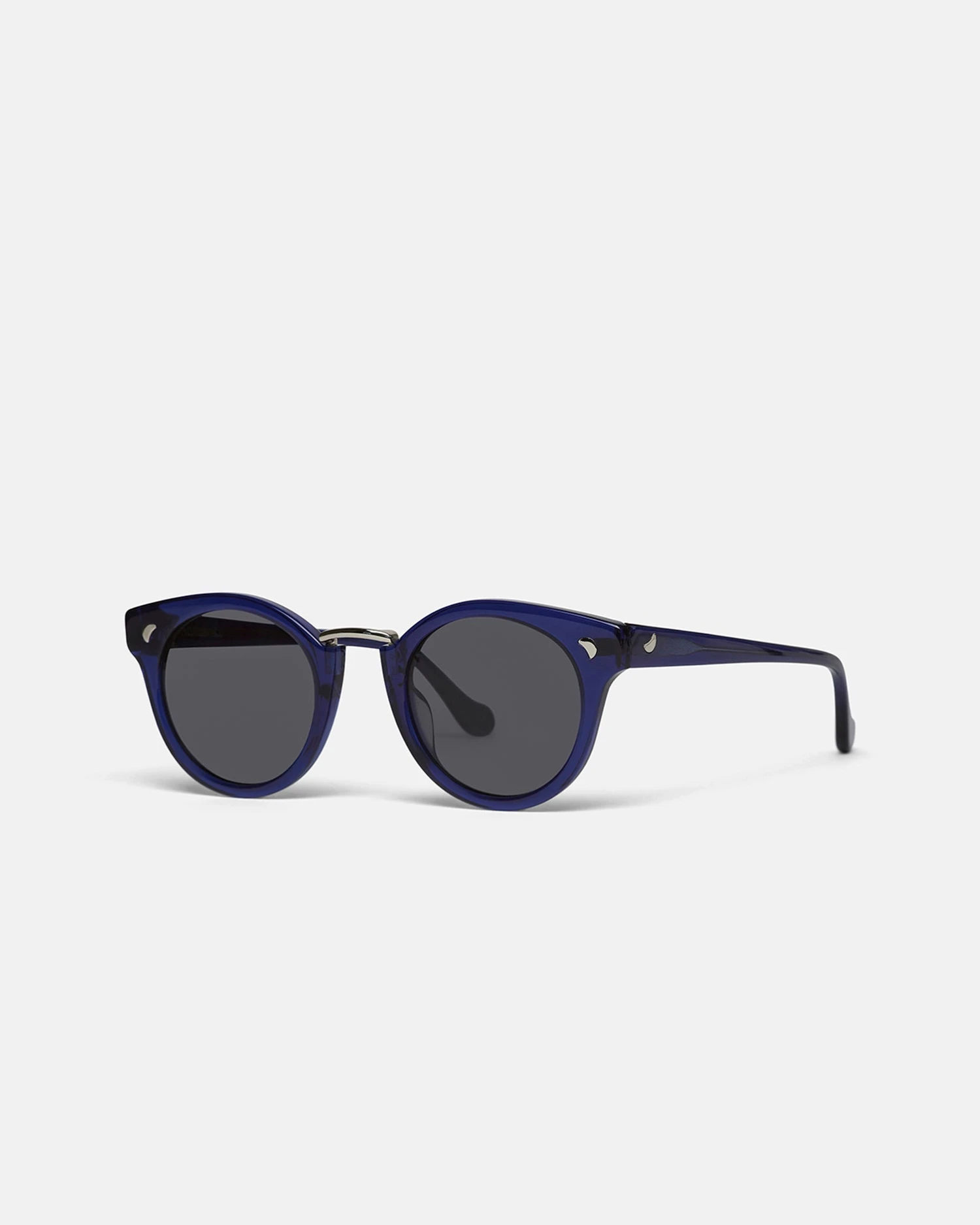 Nanushka Duy - Bio-Plastic Round-Frame Sunglasses - Navy 2 Nanushka Duy - Bio-Plastic Round-Frame Sunglasses - Navy - Image 2