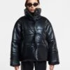 Nanushka Hide - Okobor™ Alt-Leather Puffer Jacket - Black