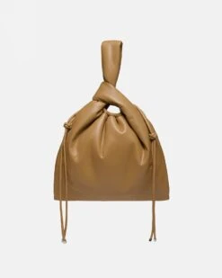 Nanushka Jen Drawstring - Okobor™ Alt-Leather Bag - Oak