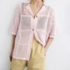 Nanushka Talissa - Paper Crochet Shirt - Pink
