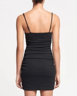 Nanushka Adie - Mesh Jersey Dress - Black -Nanushka Fashion Store NAN SS24 WW TOP DETAIL CROPPED 234