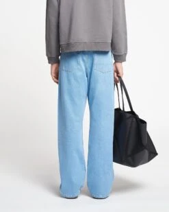 Nanushka Gannon - Straight-Leg Jeans - Eco Light Wash 8 Nanushka Gannon - Straight-Leg Jeans - Eco Light Wash -Nanushka Fashion Store NM23RSPA00652GANNON ECOLIGHTWASH DENIM BOTTOM DETAIL CROPPED 02