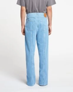 Nanushka Tibes - Split-Hem Jeans - Eco Light Wash -Nanushka Fashion Store NM23RSPA01452TIBES ECOLIGHTWASH DENIM BOTTOM DETAIL CROPPED 02