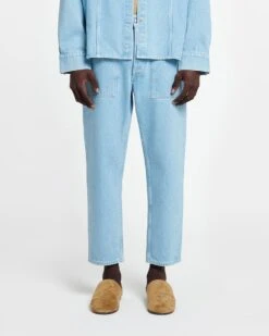 Nanushka Jasper - Workwear Jeans - Eco Light Wash -Nanushka Fashion Store NM23RSPA01652 JASPER ECO LIGHT WASH DENIM 03