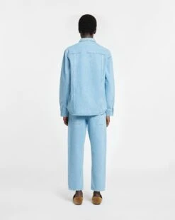 Nanushka Tristo - Patch Pocket Denim Overshirt - Eco Light Wash -Nanushka Fashion Store NM23RSSH02152 TRISTO ECO LIGHT WASH DENIM 02
