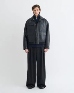 Nanushka Zubin - Regenerated Leather Jacket - Black -Nanushka Fashion Store NM25FWJK07699 1