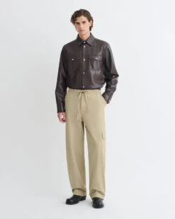 Nanushka Navid - Tech Twill Balloon-Leg Pants - Pebble