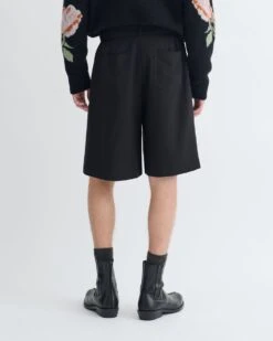 Nanushka Derulo - Tailored Crepe Twill Shorts - Black -Nanushka Fashion Store NM25PFST01299 4