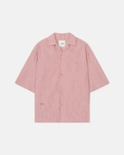 Nanushka Anwel - Striped Shirt - Pink -Nanushka Fashion Store NM25PFTP02431ANWEL PINK STRIPESHIRTING