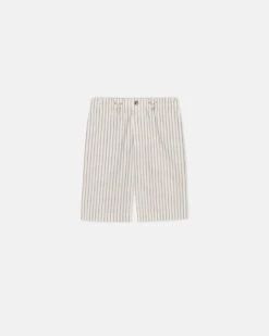Nanushka Felix - Striped Bermuda Shorts - Creme -Nanushka Fashion Store NM25SSST10205FELIX CREME STRIPESHIRTING