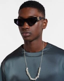 Nanushka Emme - Bio-Plastic Cat-Eye Sunglasses - Black -Nanushka Fashion Store NU23CRSG00471 EMME BLACK BIO PLASTIC 02