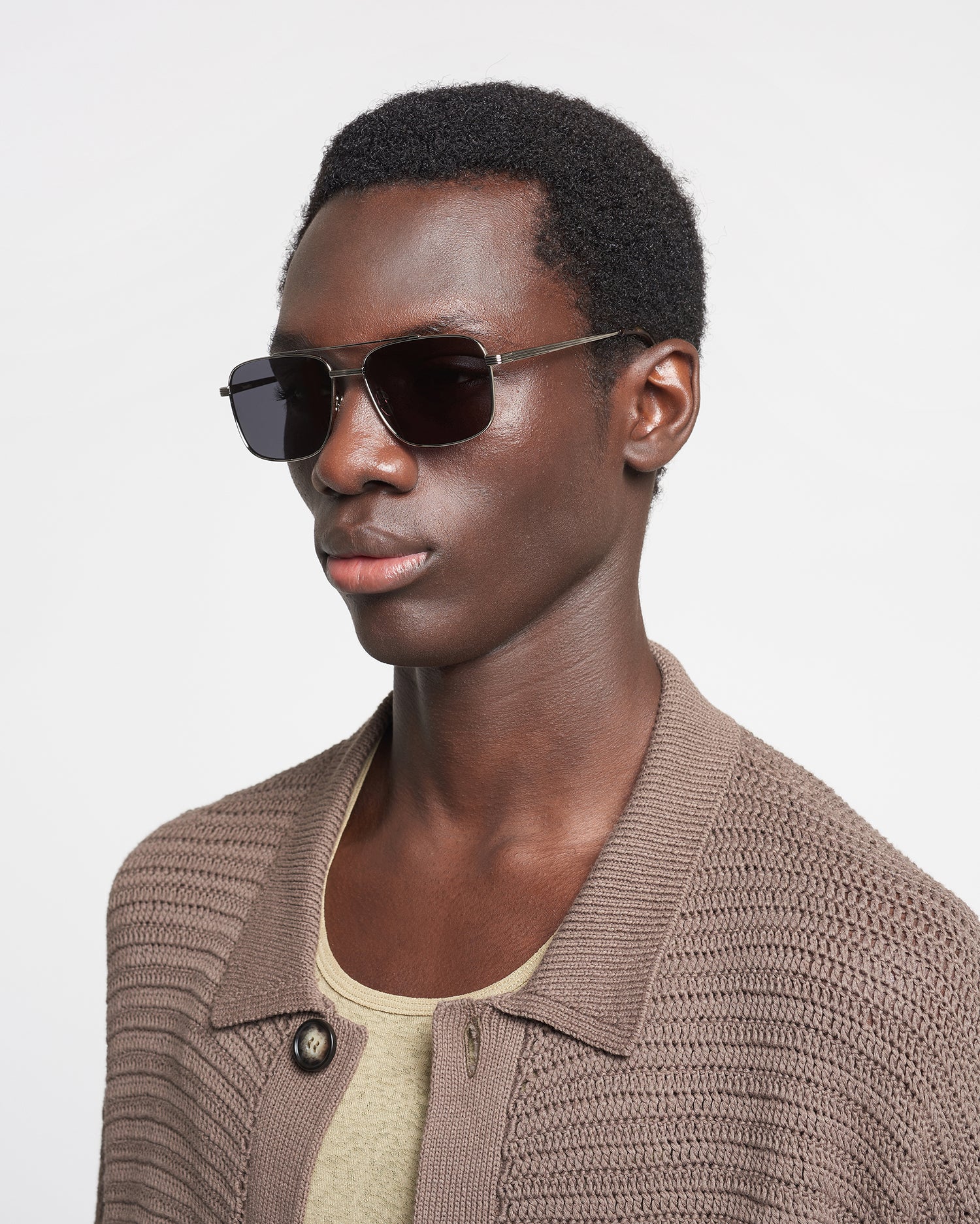 Nanushka Fashion Store -Nanushka Fashion Store NU23RSSG01182 SARE SILVER METAL CROPPED 01 1