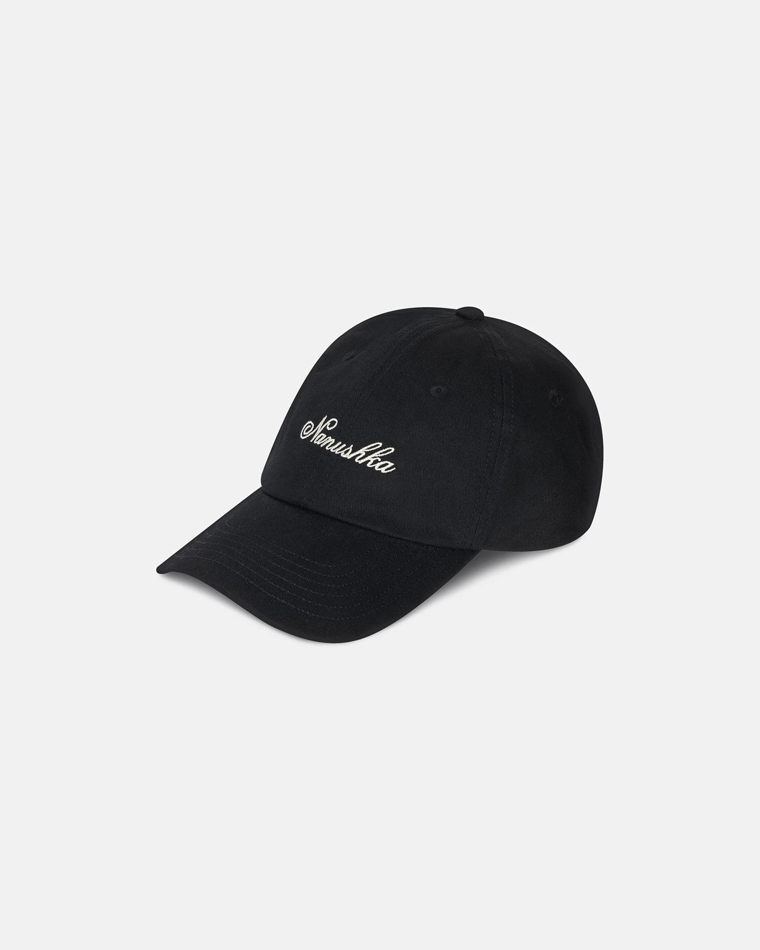 Nanushka Val - Calligraphy Baseball Cap - Black 1 Nanushka Val - Calligraphy Baseball Cap - Black