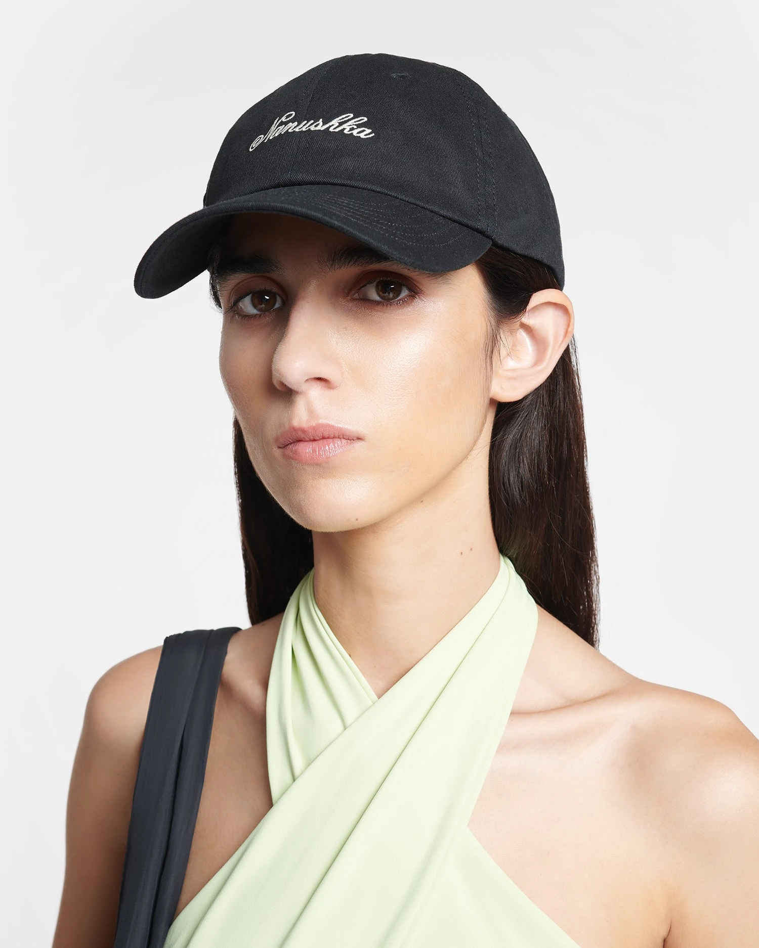 Nanushka Val - Calligraphy Baseball Cap - Black 2 Nanushka Val - Calligraphy Baseball Cap - Black - Image 2