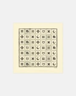 Nanushka Shoul - Printed Silk Scarf - Moonbeam/Brown Kopjafa