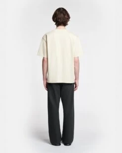 Nanushka Reece - Embroidered Cotton-Jersey T-Shirt - Shell -Nanushka Fashion Store NU24CRSH00373 REECE SHELL COTTON JERSEY 2