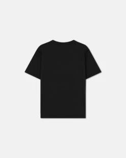 Nanushka Reece - Embroidered Cotton-Jersey T-Shirt - Black 11 Nanushka Reece - Embroidered Cotton-Jersey T-Shirt - Black -Nanushka Fashion Store NU24CRSH00399 REECE BLACK COTTON JERSEY back