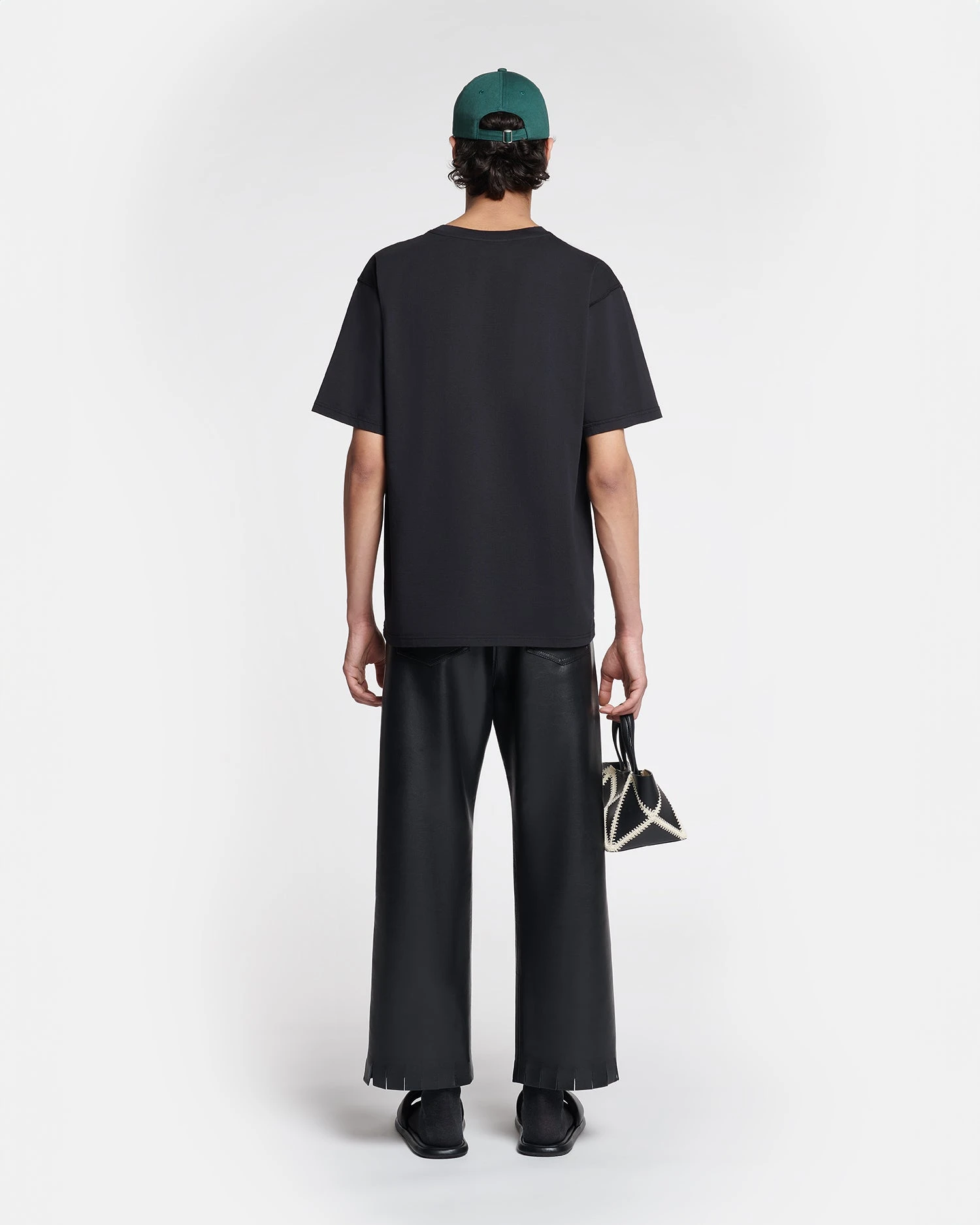 Nanushka Reece - Embroidered Cotton-Jersey T-Shirt - Black 3 Nanushka Reece - Embroidered Cotton-Jersey T-Shirt - Black - Image 3