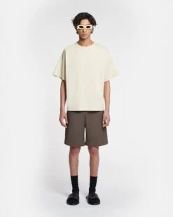 Nanushka Wren - Embroidered Cotton-Jersey T-Shirt - Shell -Nanushka Fashion Store NU24CRSH00473 WREN SHELL COTTON JERSEY 1