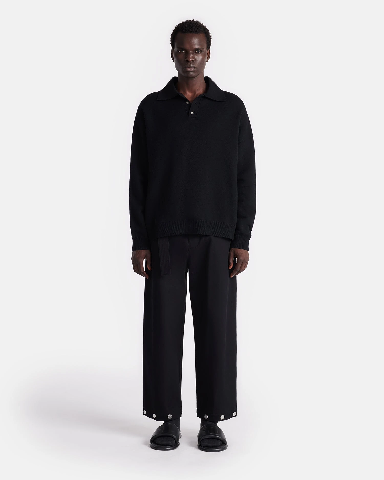 Nanushka Elieke - Plush Cashmere Polo-Neck Sweater - Black 7 Nanushka Elieke - Plush Cashmere Polo-Neck Sweater - Black - Image 7