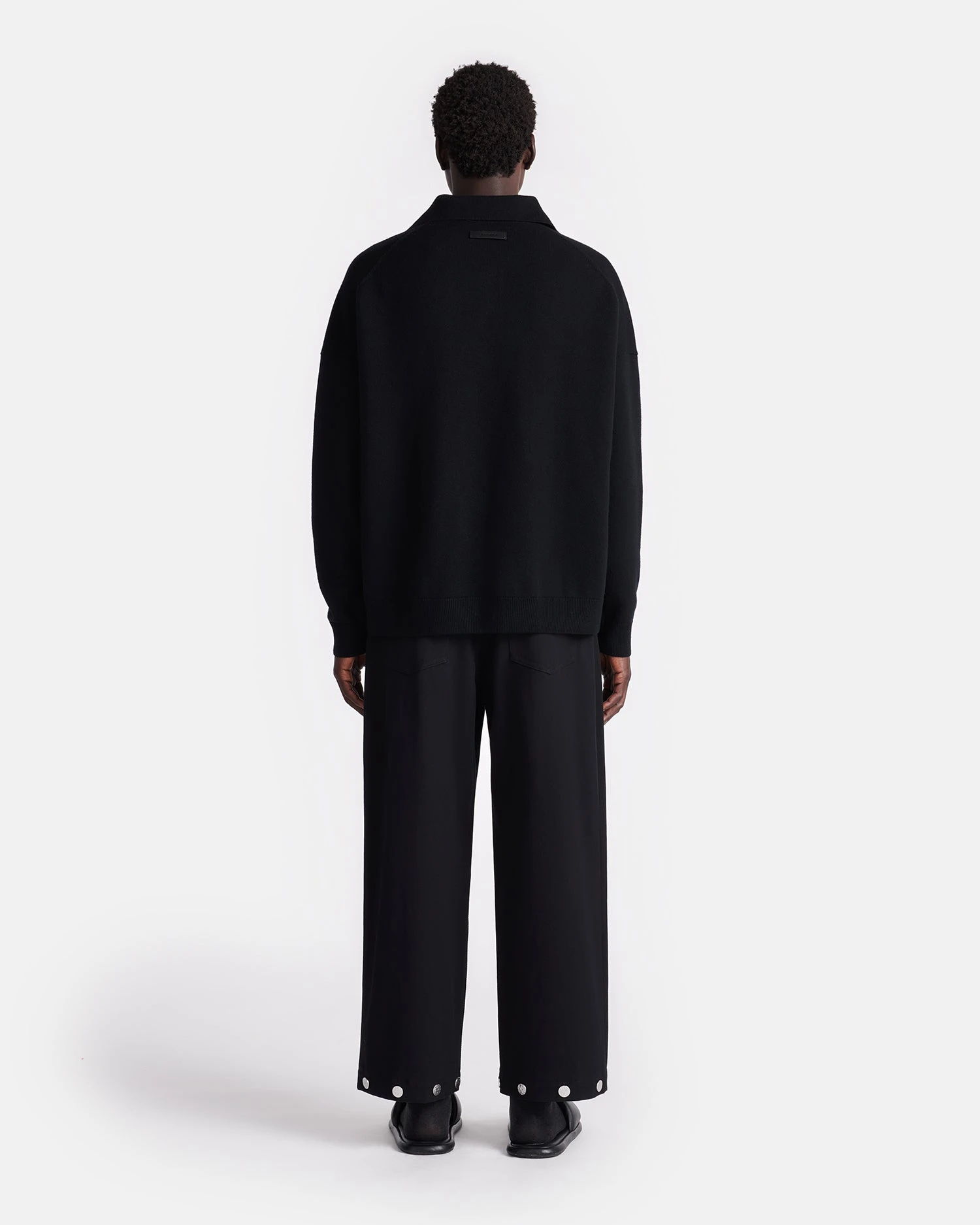 Nanushka Elieke - Plush Cashmere Polo-Neck Sweater - Black 9 Nanushka Elieke - Plush Cashmere Polo-Neck Sweater - Black - Image 9