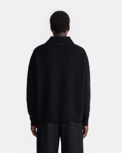 Nanushka Elieke - Plush Cashmere Polo-Neck Sweater - Black 13 Nanushka Elieke - Plush Cashmere Polo-Neck Sweater - Black -Nanushka Fashion Store NU24FWSW01499 ELIEKE BLACK PLUSH CASHMERE 04