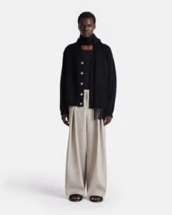 Nanushka Braye - Cashmere-Blend Cardigan - Black -Nanushka Fashion Store NU24FWSW01511 BRAYE MOON CASHMERE BLEND 01