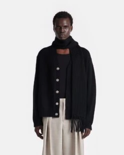 Nanushka Braye - Cashmere-Blend Cardigan - Black -Nanushka Fashion Store NU24FWSW01511 BRAYE MOON CASHMERE BLEND 03