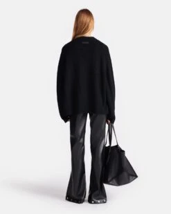 Nanushka Braye - Cashmere-Blend Cardigan - Black -Nanushka Fashion Store NU24FWSW01599 BRAYE BLACK CASHMERE BLEND 02