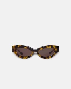Nanushka Trysta - Bio-Plastic Wrap Sunglasses - Dark Amber