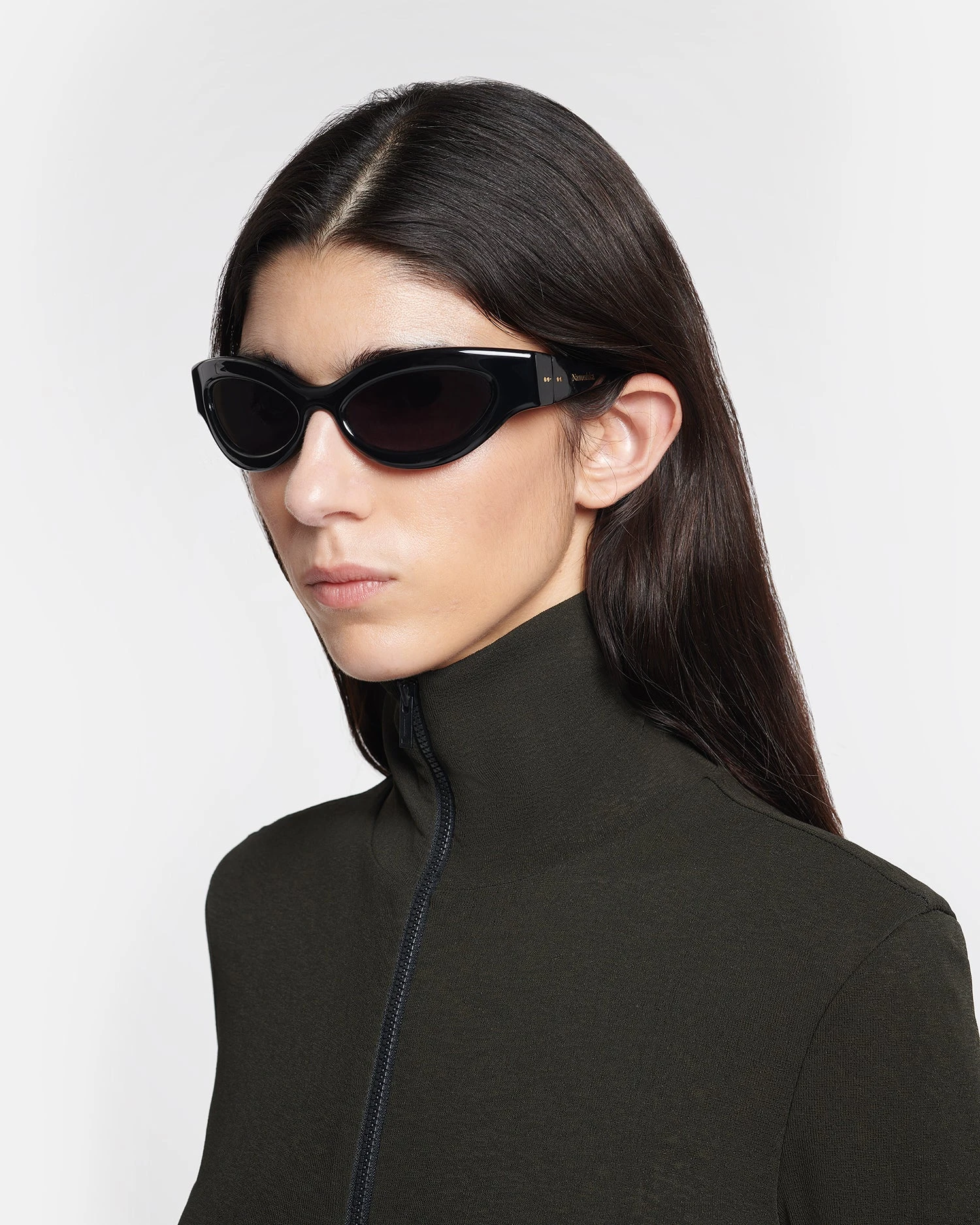 Nanushka Trysta - Bio-Plastic Wrap Sunglasses - Black 5 Nanushka Trysta - Bio-Plastic Wrap Sunglasses - Black - Image 5