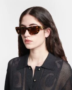 Nanushka Londyn - Bio-Plastic Oversized Cat-Eye Sunglasses - Dark Amber -Nanushka Fashion Store NU24PFSG00377 LONDYN DARK AMBER BIO PLASTIC 1