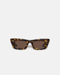 Nanushka Londyn - Bio-Plastic Oversized Cat-Eye Sunglasses - Dark Amber