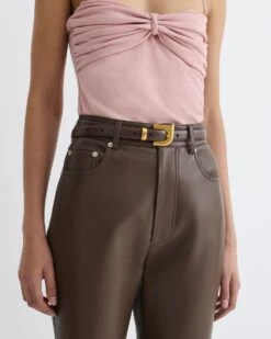 Nanushka Darbie - N' Monogram Belt - Dark Brown -Nanushka Fashion Store NU25CRBT05978