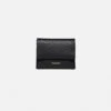 Nanushka Folded - Leather Cardholder - Black/Moonbeam